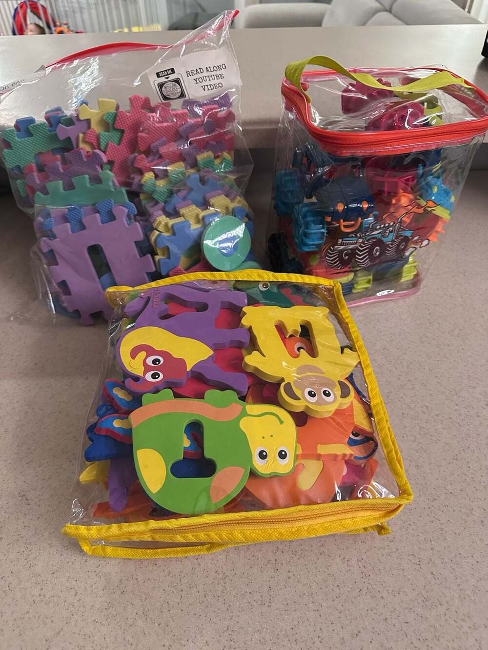 Unbranded Foam Puzzle Mat and Bath Toys Bundle